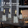 thumbnail image 4 of Outdoor Tabletop Torches 4 Pack, Multicolor Glass Citronella Outdoor Torches with Wicks and Lids, 12 Ounces Refillable Outdoor Torch Jar Lanterns for Yard Garden Decoration, Party, Patio, Landscaping, 4 of 8