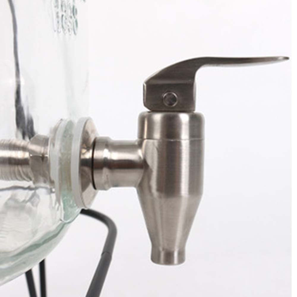 Details about   Juice Water Decanter Ball Stopper Clear Glass High Grade Stainless Steel Kitchen 