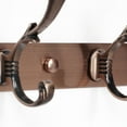 thumbnail image 3 of Uxcell 3 Hooks 9.6" Rack Wall Mounted Coat Hooks Plating Finish Zinc Alloy Copper 1pcs, 3 of 7