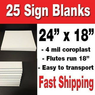 Corrugated Plastic Sheet - Corrugated Plastic Board, 4mm White coroplast  Board 8.5 x 11 Inches, Coroplast Sheets - Corrugated Plastic Signs 