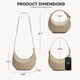 thumbnail image 4 of Bolso de hombro BOSTANTEN Crescent de piel vegana caqui Small, 4 of 8