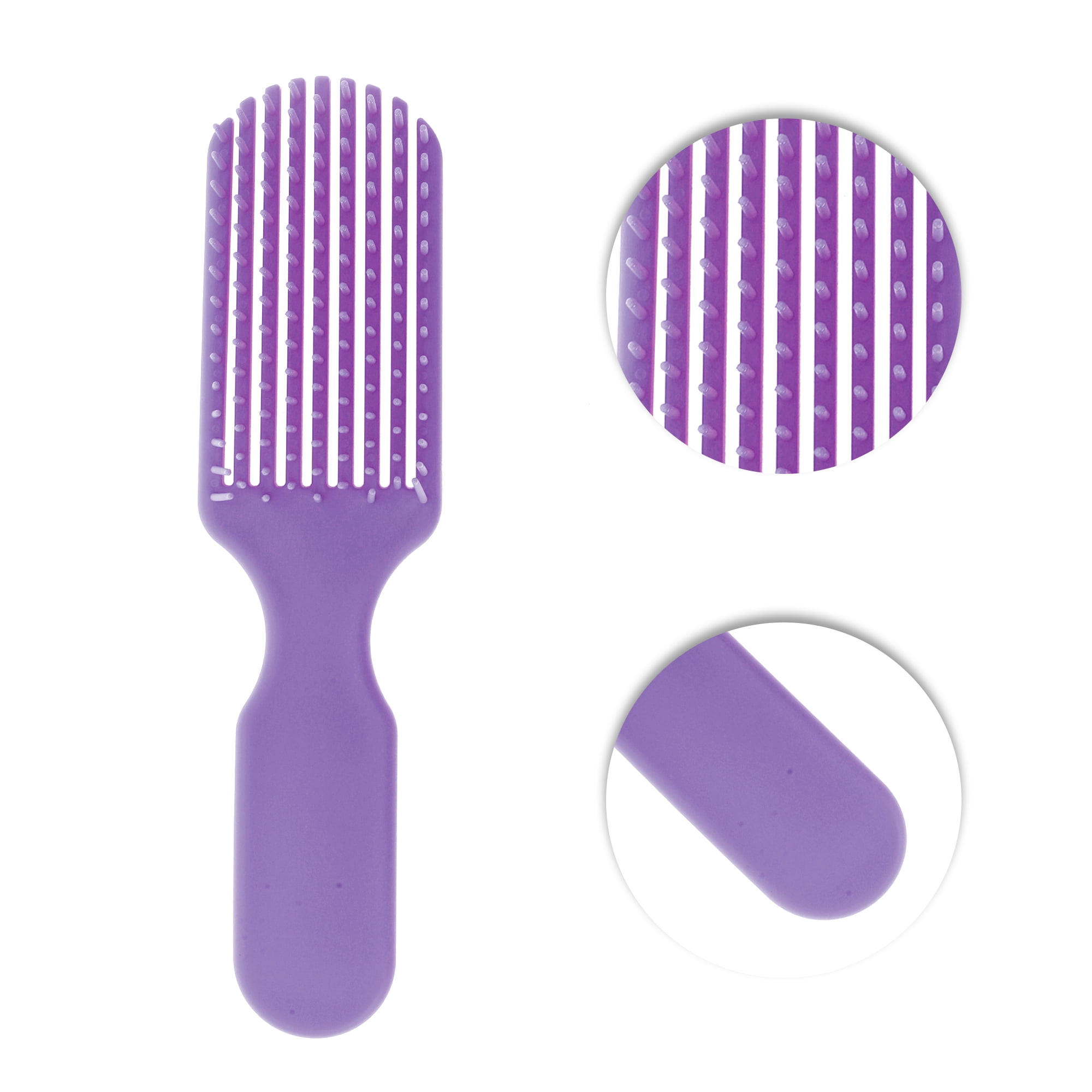 Unique Bargains 1 Pc Hollow Nine Claws Hair Brush for Daily Use Purple