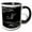 Black/White, variant on 3drose, Image of Scrolly Victorian Style Letter M, 11oz Two-tone Red Mug