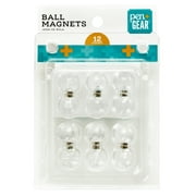 Pen+Gear Ball Magnets, Perfect Magnets for Fridge, Calendars, Whiteboards, and Maps, Clear, 12 Ct