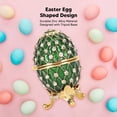 thumbnail image 4 of Elegant Metal Jewelry Box with Sparkling Rhinestone, Exquisite Hand Painted Easter Egg Design, Multi Purpose Trinket Box for Pearls, Necklaces, and Earrings Perfect Gift for Easter, 4 of 7