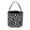 Black, variant on Canvas Halloween Themed Candy Basket Storage Bin with Handle for Treat Collection and Decorative Organization Use