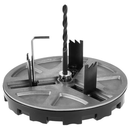 

Yous Auto Punching Saw Kit Adjustable 1.77-5.12 Inch Hole Saw Cutter Heavy Duty Hole Driller for Solid Board Compression Board Gypsum Board Plastic