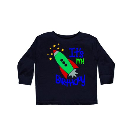 

Inktastic It s My Birthday Rocket Ship Gift Toddler Boy or Toddler Girl Long Sleeve T-Shirt