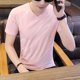 thumbnail image 3 of Camisetas holgadas con estampado sencillo para hombre, camisetas de calle con cuello en V, camisetas casuales para hombre, camisetas de estilo vintage a rayas, camisetas económicas, 3 of 5