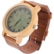 thumbnail image 1 of EeaseMX Reloj de madera natural con correa de cuero, estilo casual vintage para hombre (superficie Verawood), 1 of 8