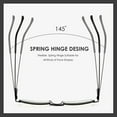 thumbnail image 4 of 3 Pack Slim Pocket Reading Glasses For Men Women Blue Light Blocking Compact Readers Spring Hinge Metal Frame Eyeglasses With Portable Pen Clip Tube C, 4 of 5