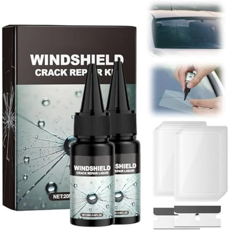 1 Pc Windshield Crack Repair Kit, 2026 Upgraded Cracks Gone Glass Repair Kit, Windshield Repair Kit for Chips and Cracks, Glass Crack Repair Liquid Automotive Window Windscreen Tool