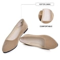 thumbnail image 4 of SAILING LU Women Flat Shoes Comfortable Slip on Multi-color Pointed Toe Ballet Flats Khaki US 4, 4 of 6