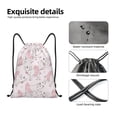 thumbnail image 3 of Kdxio Cute Piggy Ballerina Print Drawstring Backpack Bag,Waterproof Draw String Back Sack, Gym Drawstring Bags Swim Bag For Unisex, 3 of 5