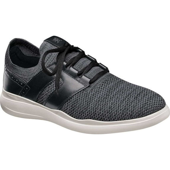 Men's Stacy Adams Moxley Knit Sneaker Black/Gray Knit/Leather 7 M