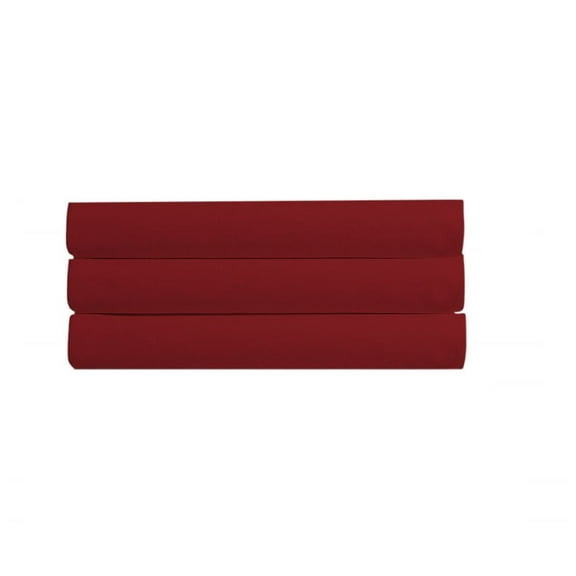 The Great American Store- Pack of 3 - Flat Sheet (Twin Size, Solid Burgundy) 750-Thread-Count 100% Natural Cotton - (Available in Bulk/Dozen) Best for Hotel, SPA, Hospitals - Fade Resistant