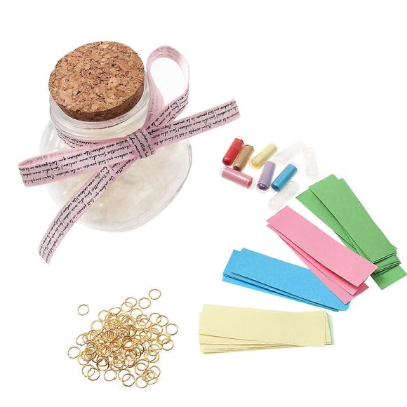 300Pcs Assorted Color Mini Glass Jars For Anniversary Container Decoration Message Storage