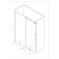thumbnail image 4 of Tuekys 60"*72" (10mm) Stainless Steel Modern Frameless Shower Door, Tempered Glass Shower Doors with Seal Strip Parts and Handle, 4 of 9