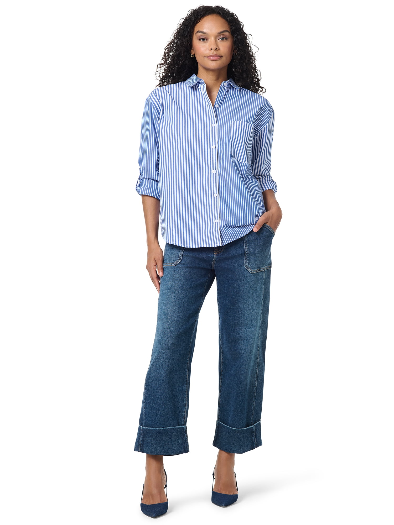Gloria Vanderbilt Swan Series Women's Patch Pocket with cuff , Sizes 2-18