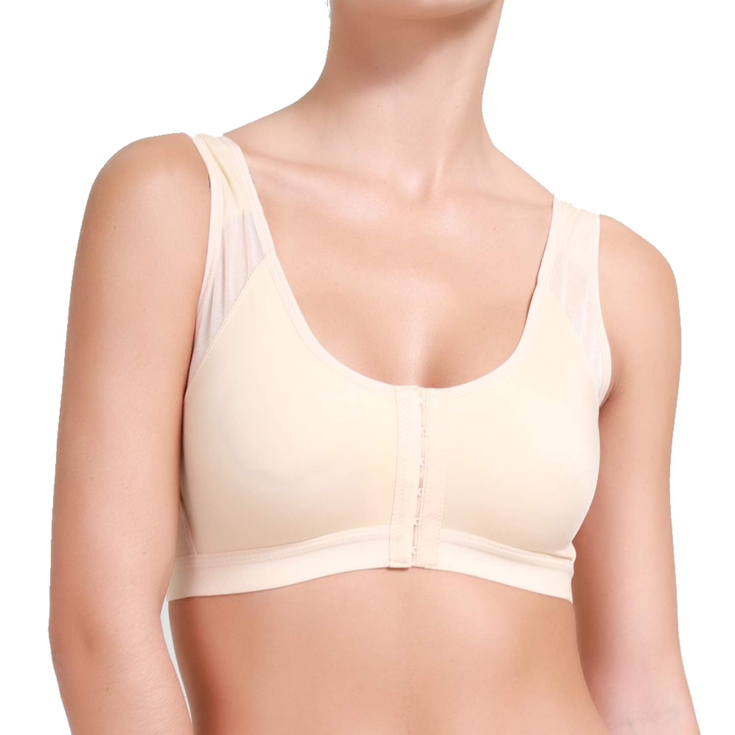 MISS MOLY Womens Full Coverage Front Closure Wirefree Posture Bra Back  Support Posture Corrector 
