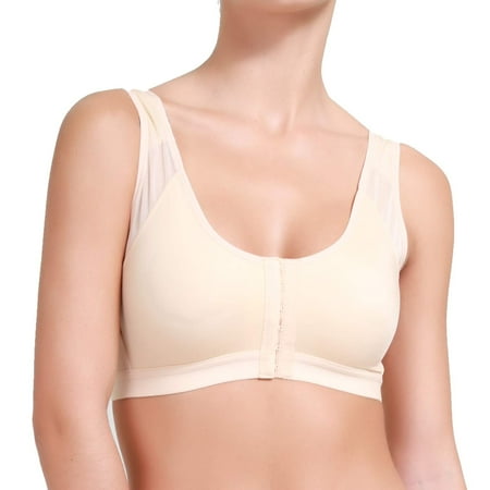 

MISS MOLY Womens Full Coverage Front Closure Wirefree Posture Bra Back Support Posture Corrector