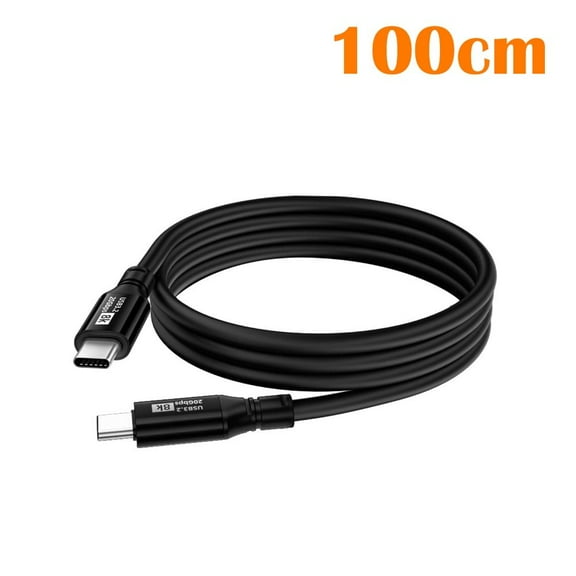 0.5-3m Professional UHD Emark Chip 20Gbps PD 100W Fast Charging Line USB 3.2 Type-C to Type-C Cable Data Cord Video Wire 100CM