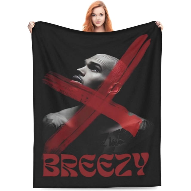 Chris Brown Anti-Pilling Flannel Blanket, Suitable for Sofas, Outdoor use, Games and Lunch Breaks 80"x60"