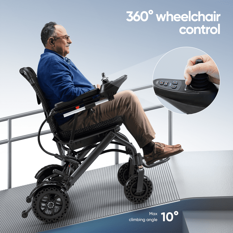 VERPAL Electric Wheelchair Lightweight Foldable 36 lbs for Adult