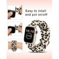 thumbnail image 3 of Wearlizer 4 Packs Compatible with Apple Watch Band Scrunchie Soft Cloth 38mm 40mm 41mm 42mm 45mm 46mm 49mm, Cute Printed Elastic Watch Bands Women for Apple iWatch Ultra 2/Ultra/10/9/8/7/SE/6/5/4/3, 3 of 7