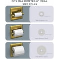 thumbnail image 6 of Recessed Toilet Paper Holder, Stainless Steel Durable Tissue Roll Holder Wall Mount for Bathroom Space Saving Design with Mounting Bracket, in Wall Toilet Paper Dispenser Insert, Gold, 6 of 8