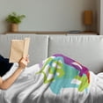 thumbnail image 3 of Yoga Soft Flannel Fleece Throw Blanket, Yoga Body Forms Poses Female Silhouettes Sportswomen Colorful Composition, Cozy Plush for Indoor and Outdoor Use, 70" x 90", Multicolor, by Ambesonne, 3 of 5