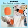 thumbnail image 2 of Omobolanle Mirror Travel Makeup with Lights 10x Magnifying Handheld Portable Mirror for Home Orange, 2 of 7