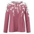 thumbnail image 3 of OKSALE Lace Patchwork Shirts for Women 3/4 Sleeve Blouses Casual Crewneck Shirt Elegant Sexy Top Soft Comfy Fall Fasion Tops 2025, 3 of 5