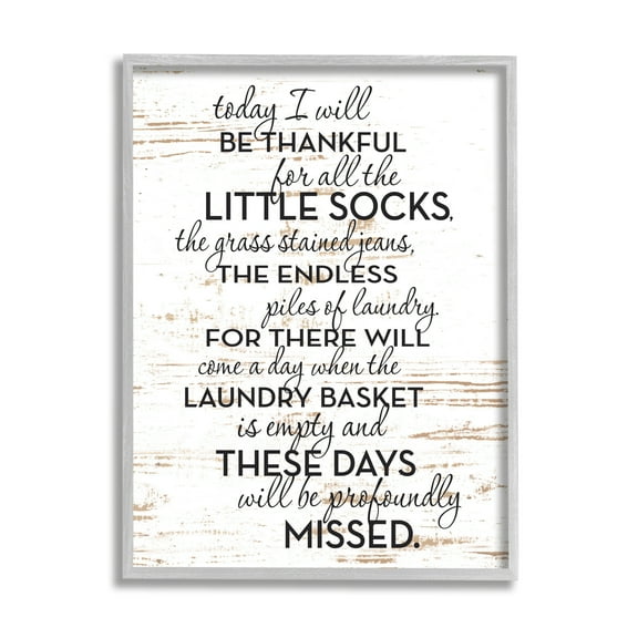 Stupell Industries Rustic Parenthood Phrase Inspirational Painting Gray Framed Art Print Wall Art, 16 x 20