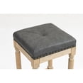 thumbnail image 3 of Backless Tufted Seat and Classic Nailheads Trim Bar Stools - Set of 2, Dark Gray, 3 of 7