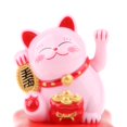 thumbnail image 4 of 2 juegos de adornos de coche modelo Neko Shaking Hands Cat, rosa + amarillo Sunnimix Maneki Neko Car Ornament, 4 of 7