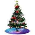 thumbnail image 4 of Christmas Tree Skirt Xmas Tree Skirts 30 in Butterfly Starry Space Christmas Tree Mat for Christmas Holiday Party Ornaments, 4 of 5