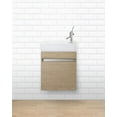 thumbnail image 6 of Cutler Kitchen and Bath Piccolo 18" Space Saver Wood Bathroom Vanity in Oak, 6 of 7
