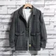 thumbnail image 2 of Chaqueta vaquera de otoño con botones azules para hombre, abrigos vaqueros de bolsillo gris para hombre, moda japonesa, alta calidad, vintage, precio bajo, talla grande GL, 2 of 5