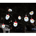 thumbnail image 3 of Santa Snowman LED String Lights, Holiday Garden Party Decoration Pendant (10 White Santa Lights), 3 of 5