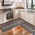 thumbnail image 3 of Kitchen Rugs Sets Of 2,Colorful Ethnic Pattern Anti Fatigue Kitchen Mat Rugs Non Slip Washable,Decorative Kitchen Floor Mats for Kitchen,Sink,Laundry,17"x47"+17"x47", 3 of 5