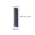 thumbnail image 2 of Uxcell Die Spring 10 Pack 8mm OD 35mm Long Spiral Stamping Light Load Compression Die Springs, Blue, 2 of 5