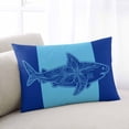thumbnail image 2 of Shark Mandalas Throw Pillow Cover 20 x 26 Inch Decorative Pillow Cover Boho Modern Orange Blue Stripe Tropical Lumbar Pillowcase Seasonal Rectangle Cushion Case for Couch Sofa Bed Living Room, 2 of 7