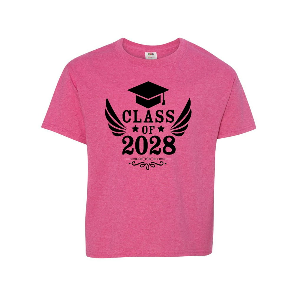Class Of 2028 With Graduation Cap And Wings Youth T Shirt