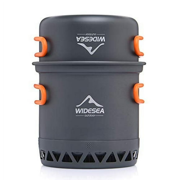widesea Camping Cookware Outdoor Pot Pan Cooking Equipment Heat Exchange Design for Hiking Backpacking