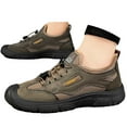 thumbnail image 3 of Men's Breathable Mesh Casual Shoes Lightweight Soft Sole Walking Sneakers Comfortable Outdoor On Loafers For Daily Wear 7.5 Khaki, 3 of 8