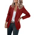 thumbnail image 2 of Mifsaly Womens Blazers for Work Casual Single Button Long Sleeve Suit Jackets Lightweight Business Casual Office Professional Blazer Red,M, 2 of 6