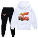 thumbnail image 3 of Ropa deportiva para niños de Pixar Cars Lightning McQueen, trajes para niñas, sudadera con capucha informal, pantalones negros, ropa de abrigo para niños, conjuntos para bebés, 3 of 5
