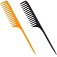 thumbnail image 1 of 2Packs Wide Tooth Comb Rat Tail Combs for Wet Curly Hair, Premium Detangling Hair Brush Shower Comb, Anti Static Heat Resistant Teasing Combs Styling Comb Set, 1 of 5