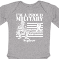 thumbnail image 4 of Inktastic Proud Military Nephew Red Friday Boys Long Sleeve Baby Bodysuit, 4 of 5